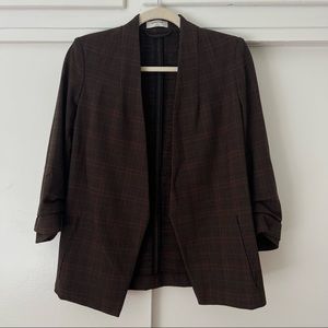 Aritzia Babaton Blazer with Cropped Arms & Shoulder Pads, Brown